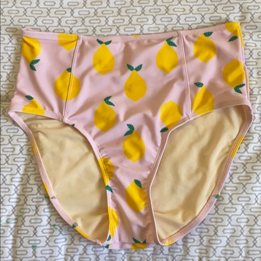 Lemon High Waisted Swim Bottoms